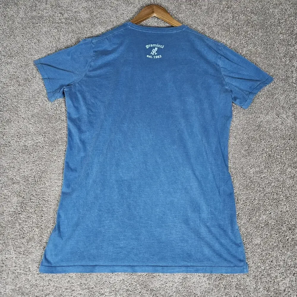 Gramicci Shirt Men's Large Blue T-Shirt I Climb Stuff Gorpcore Outdoors - Picture 2 of 6
